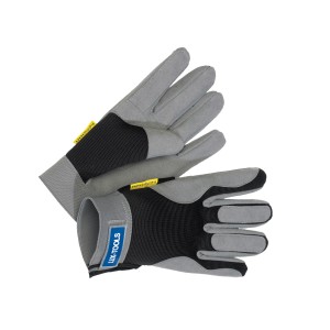 Szare rękawice robocze LUX Soft Protect rozmiar 10 wykonane ze skóry syntetycznej do wszechstronnego użytku.