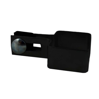 Obejma ogrodzeniowa czarny mat końcowa - 4 x 6 cm