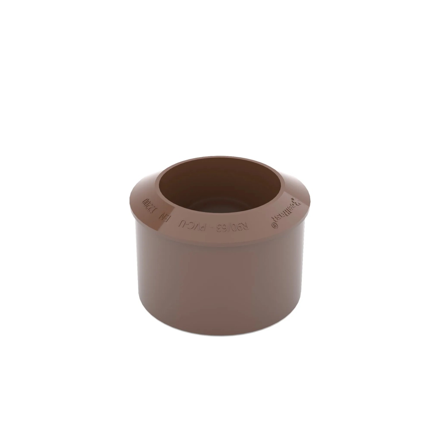 Bryza Redukcja rury spustowej 90/63 mm PVC brązowa