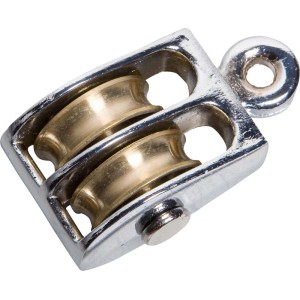 Akcesoria t.b.t.: Podwójny metalowy bloczek do lin.