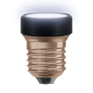 Żarówka LED E27 t.b.t. z jasnym, wyraźnym światłem.