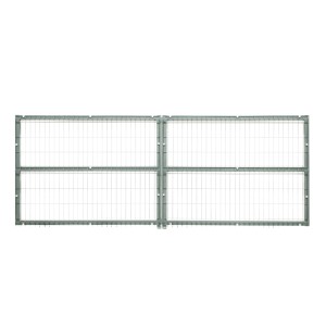 Szary panel ogrodzeniowy t.b.t. z metalu do ogrodu.