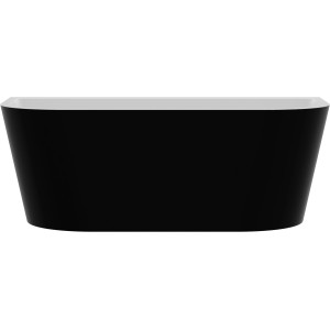 Wolnostojąca wanna w kolorze czarno-białym, nowoczesny design.
