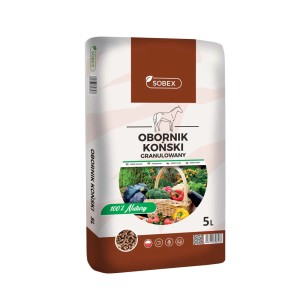 Worek nawozu z obornika końskiego, granulowany, 5L. Do ogrodu.