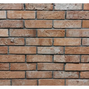 Ściana z czerwonej cegły licowej t.b.t. / klinkieru do użytku wewnętrznego i zewnętrznego.