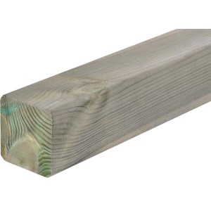 Drewniany słupek ogrodzeniowy, jasnoszary, zbliżenie na słoje drewna.