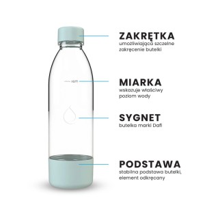 Dafi Butelka do saturatora PushAir Łódka miętowa - 0,5 l