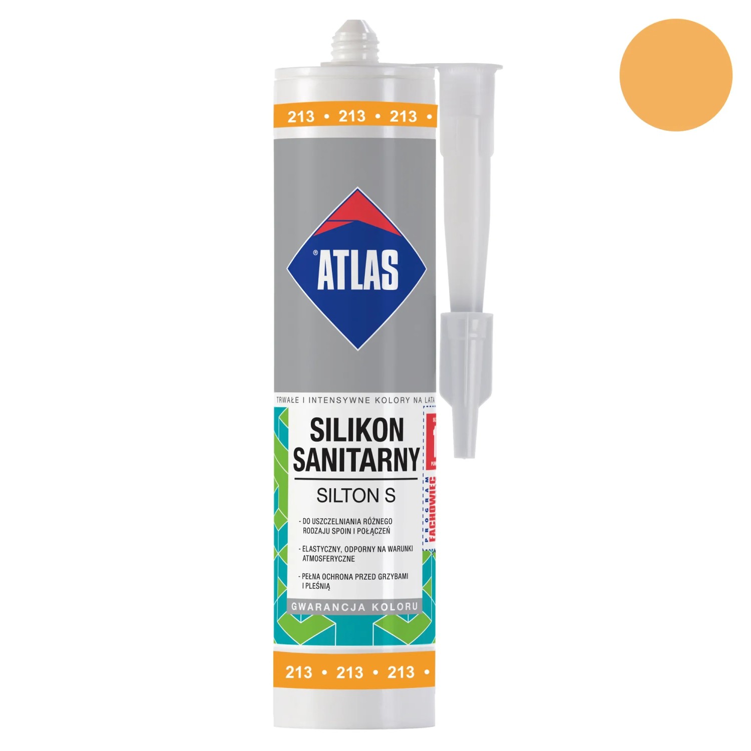 Atlas Silikon sanitarny Silton S 213 mandarynkowy 280 ml
