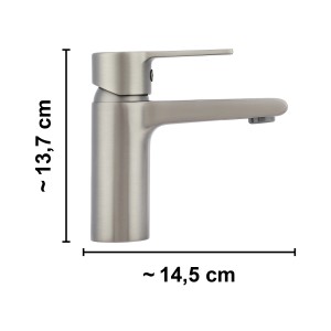 Bateria umywalkowa jednouchwytowa Bisenzio, kolor Gunmetal, szczotkowana.