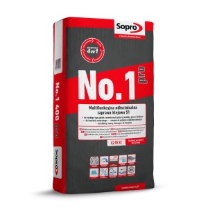 Klej do płytek Sopro No.1 Pro, elastyczny i uniwersalny do różnych powierzchni.