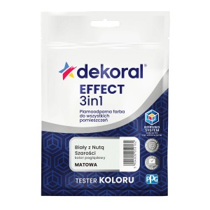Dekoral Effect 3w1 farba do ścian, biały z nutą szarości, matowa.
