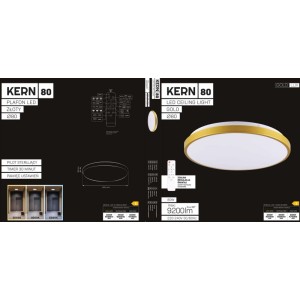 Goldlux Plafon LED KERN z pilotem 80W 3000-6000K 9200lm śr. 80cm złoty