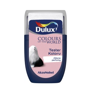 Tester koloru Dulux „różane perfumy“: Odcień farby w puszce do ścian.