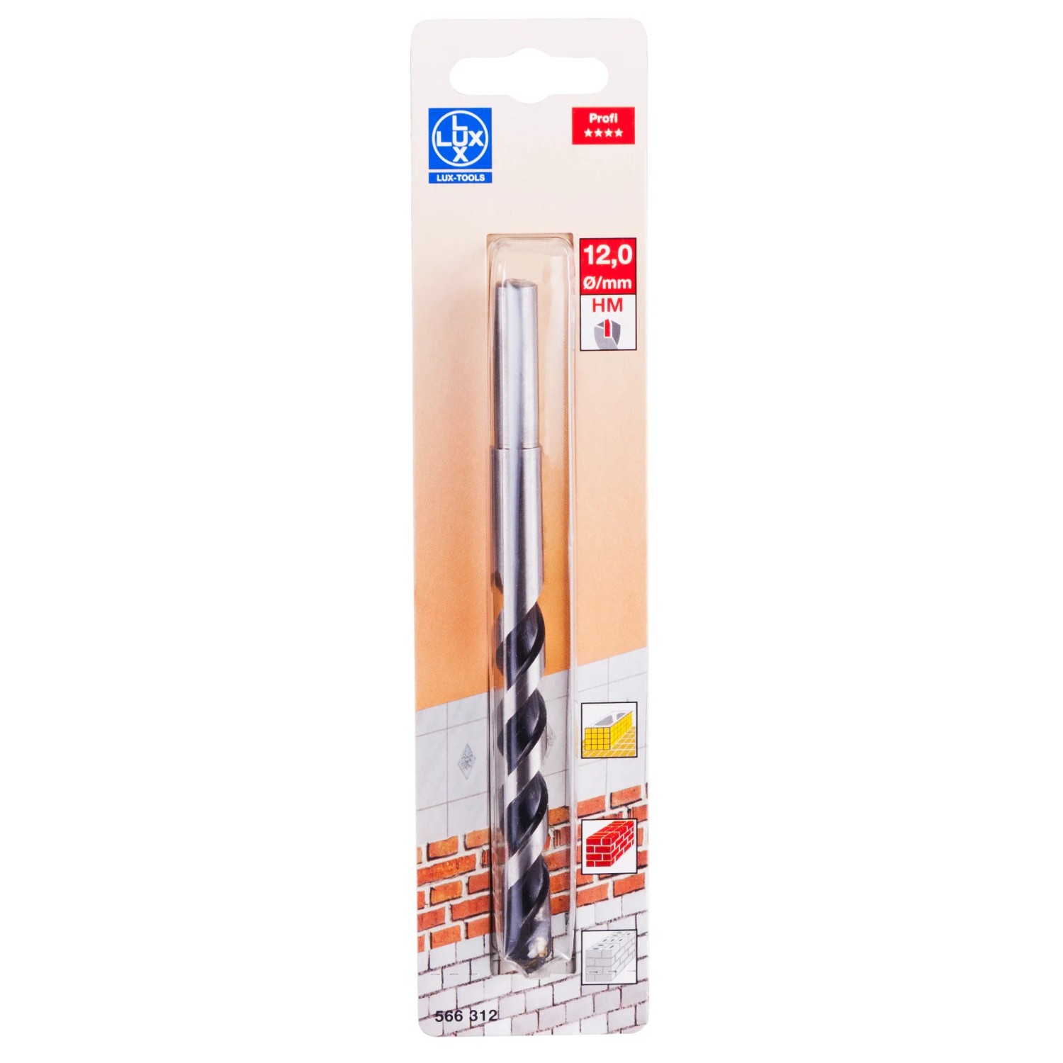 LUX-TOOLS Wiertło do murów i glazury 12x150 mm
