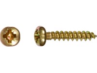 LUX-TOOLS Wkręt uniwersalny z łbem walec PZ Ø 4,5 mm x 20 mm ocynk żółty 20 szt