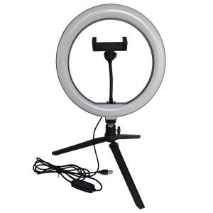 Goldlux Lampa LED SELFIE USB 10W 2700/4000/6500K 240lm śr. 26cm