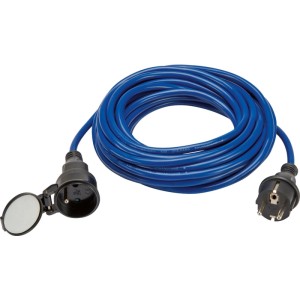 Przedłużacz 1-gniazdowy 2P+Z 3x1,5 mm2 niebieski 10 m