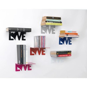 Agas Wspornik do półki Love czarny 140 × 180 mm