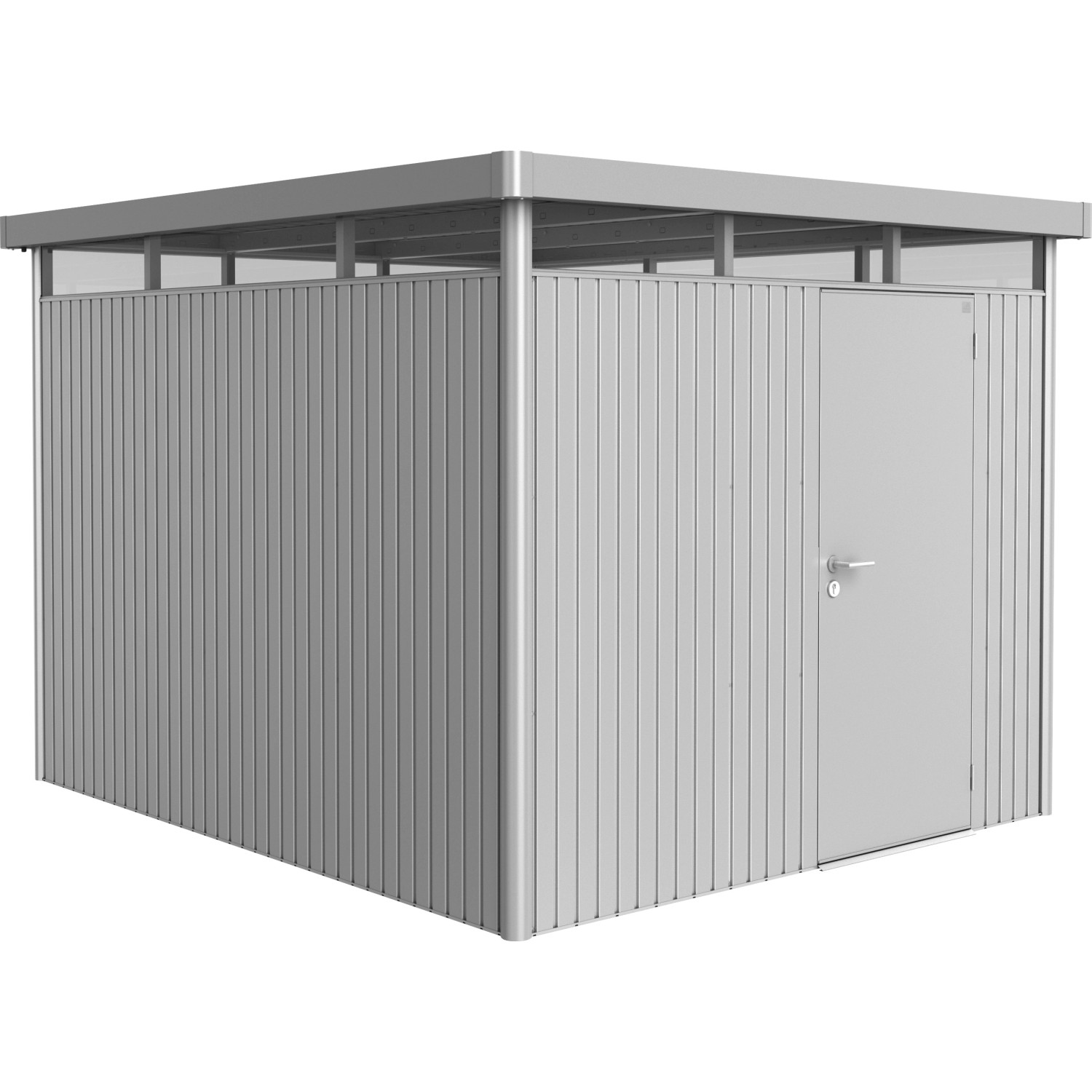 Biohort Metalowa szopa ogr. HighLine Silver Metallic 7,6 m2, pojedyncze drzwi