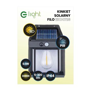 t.b.t. solarna lampa ścienna z czujnikiem ruchu.