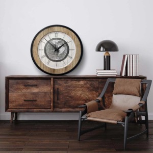 STYLER Zegar 3D CLOCK JACOB CL001 śr. 57 cm czarno-brązowy