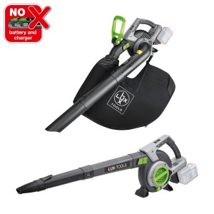 Akumulatorowa dmuchawa/odkurzacz do liści LUX A-LS-20/250-24, bez akumulatora/ładowarki. Dmuchawa i odkurzacz do liści w jednym.