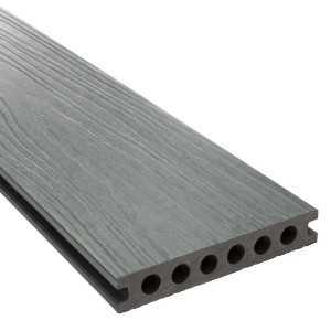 Szara deska tarasowa t.b.t. z fakturą drewna i komorami powietrznymi.