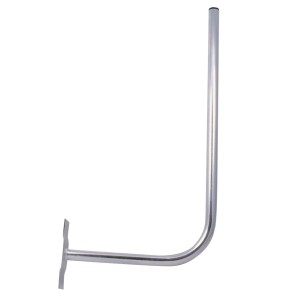 Srebrny uchwyt ścienny do akcesoriów wideo, kształt litery J.