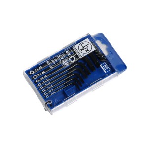 LUX Zestaw kluczy trzpieniowych, 8-częściowy do śrub TX w plastikowym pudełku.