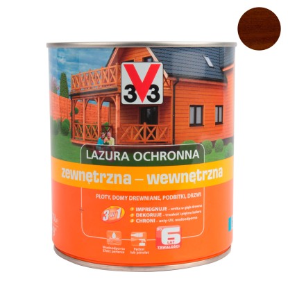 V33 Lazura ochronna zewnętrzna - wewnętrzna palisander 750 ml
