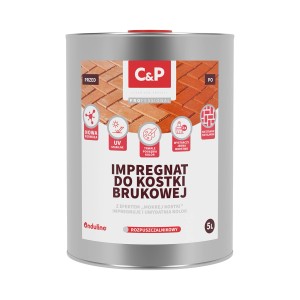 C&P Impregnat do kostki brukowej, rozpuszczalnikowy, 5L. Dla długotrwałej ochrony i intensyfikacji koloru.
