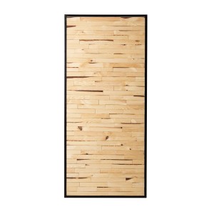 t.b.t. drzwi przesuwne z drewnianym panelem i czarną ramą.