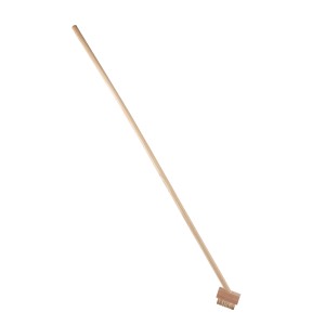 LUX Szczotka do fug z trzonkiem, 140 cm, mosiężne włosie do czyszczenia fug kostki brukowej.