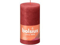 Świeca Rustic delikatna czerwień 130/68mm