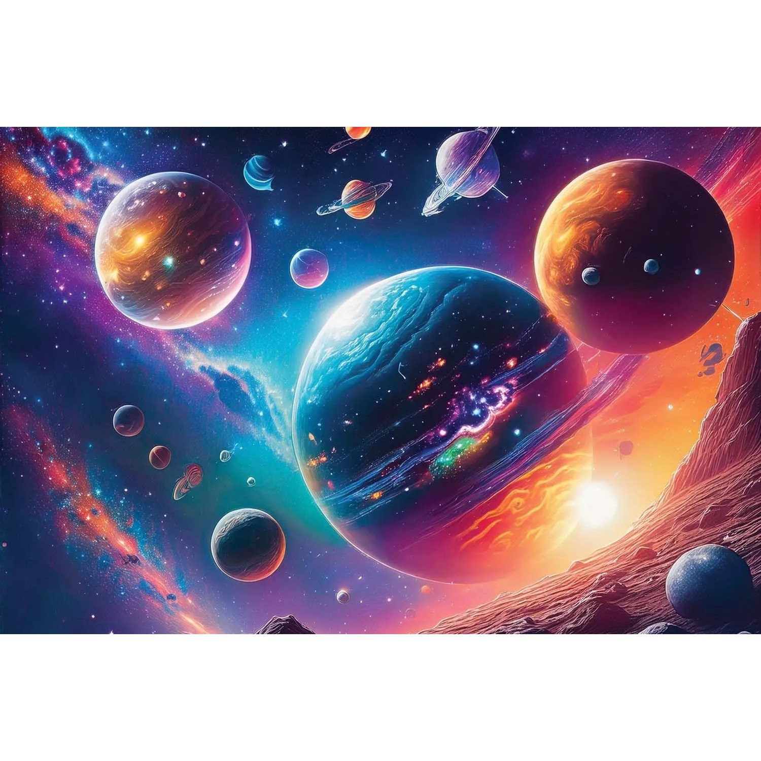 Dywan Print 80 x 120 cm kosmos