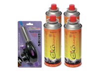 Palnik gazowy wielofunkcyjny RK-3013D + gaz 220g 4 szt.