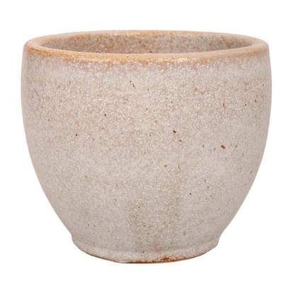 Donica szkliwiona Plain biała - 45 x 31 cm