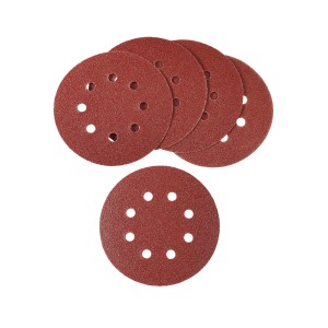 LUX Tarcze szlifierskie do szlifierki mimośrodowej, Ø 125 mm, ziarnistość 40, perforowane, 5 sztuk