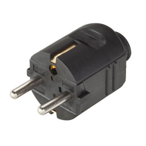 LUX-TOOLS Wtyczka z uziemieniem czarna