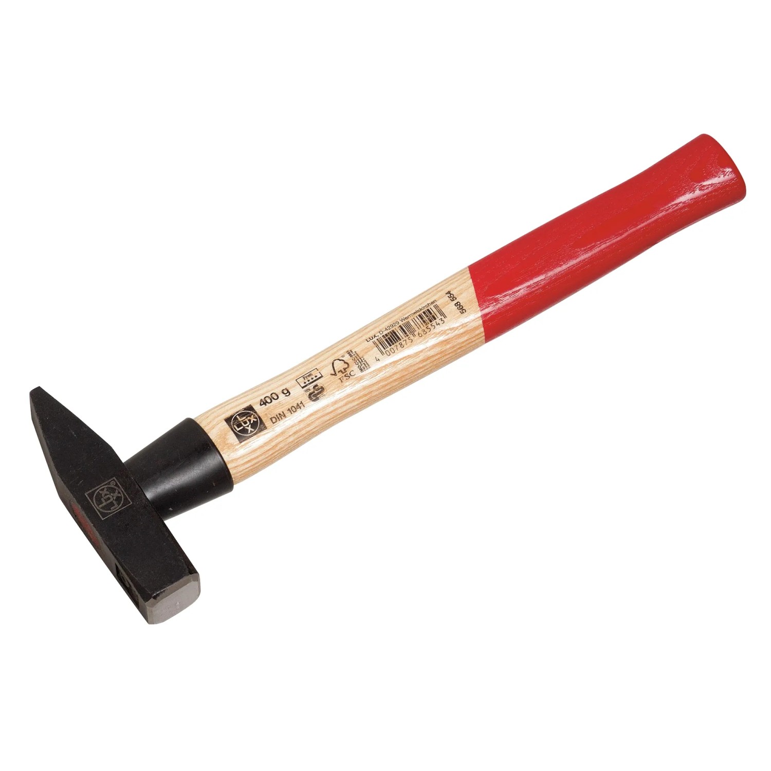 LUX-TOOLS Młotek ślusarski 400 g z jesionowym trzonkiem