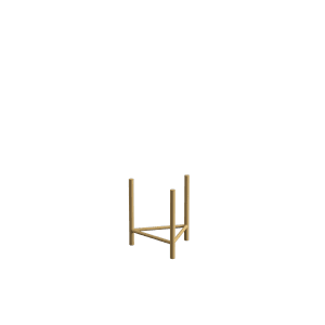 t.b.t. Stojak na kwiaty z jasnego drewna, minimalistyczny design.