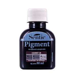Czarny pigment Sentic do farb ściennych, do użytku wewnątrz i na zewnątrz, 80 ml.