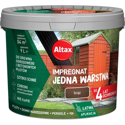 Altax Impregnat jedna warstwa brąz - 9L
