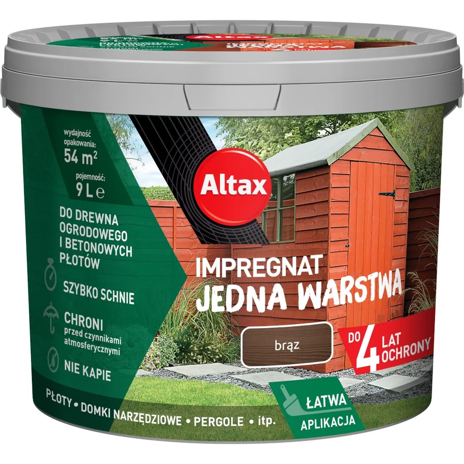 Altax Impregnat jedna warstwa brąz - 9L
