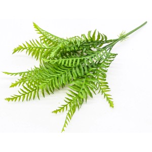 Sztuczna gałązka paproci do dekoracji ogrodu, zielone liście.