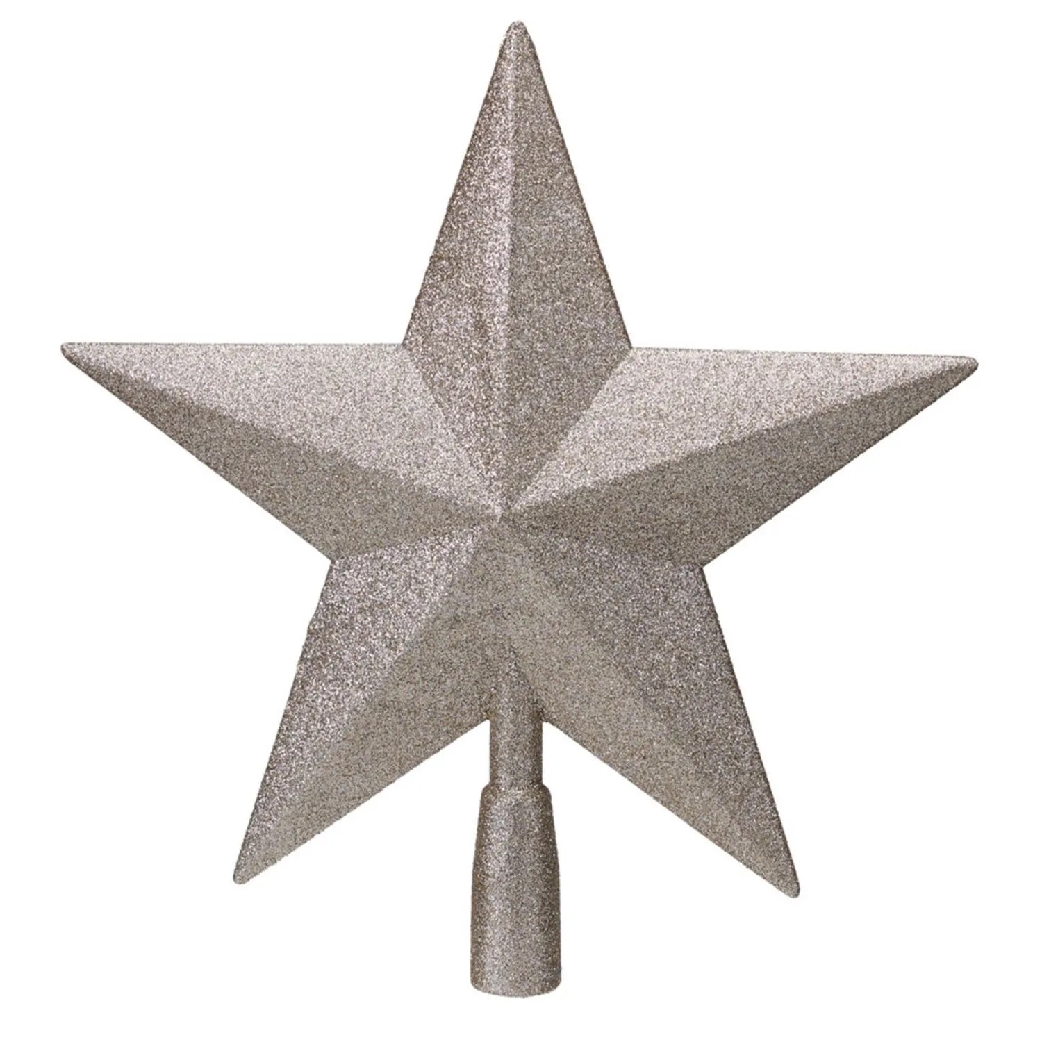 Czubek na choinkę brokatowy szampański - 28 cm