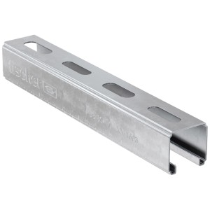 t.b.t. Prowadnice: Srebrna metalowa szyna z wycięciami do mocowania.