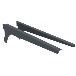 Wsporniki półek do płyt konstrukcyjnych mebli, szare.