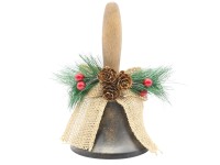 Dzwonek metalowy z szyszkami 17 cm