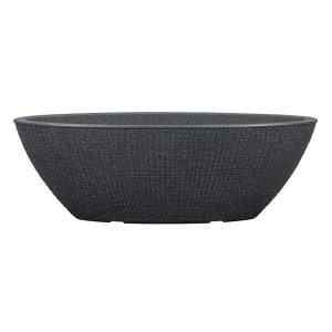 Scheurich Jardiniere Barceo, 59 cm, Stony Black, plastikowa donica z teksturą kory.
